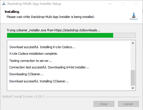 Stackdrop Screenshot showing software selection interface